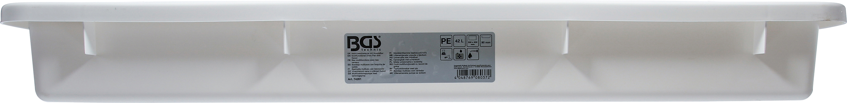 BGS Mehrzweckwanne mit Ausgießer | weiß | 42 l