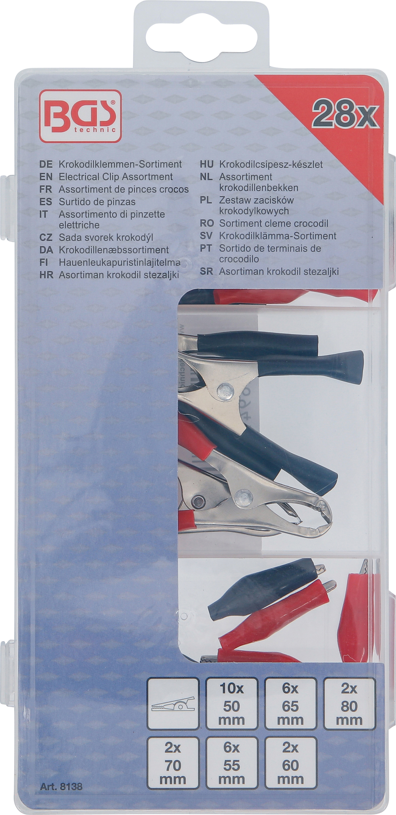 BGS Krokodilklemmen-Sortiment | 28-tlg.