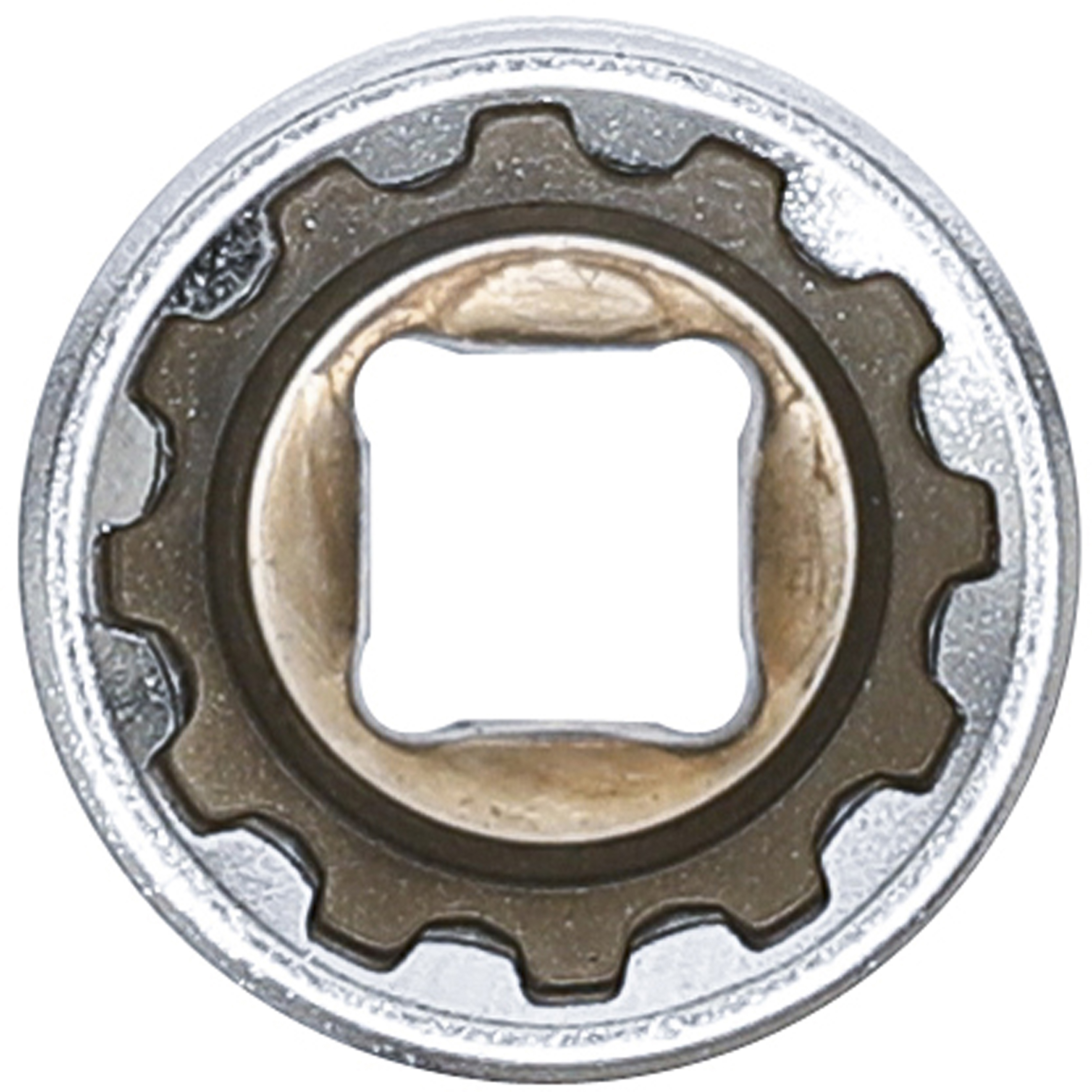 BGS Steckschlüssel-Einsatz Gear Lock, tief | Antrieb Innenvierkant 6,3 mm (1/4") | SW 13 mm