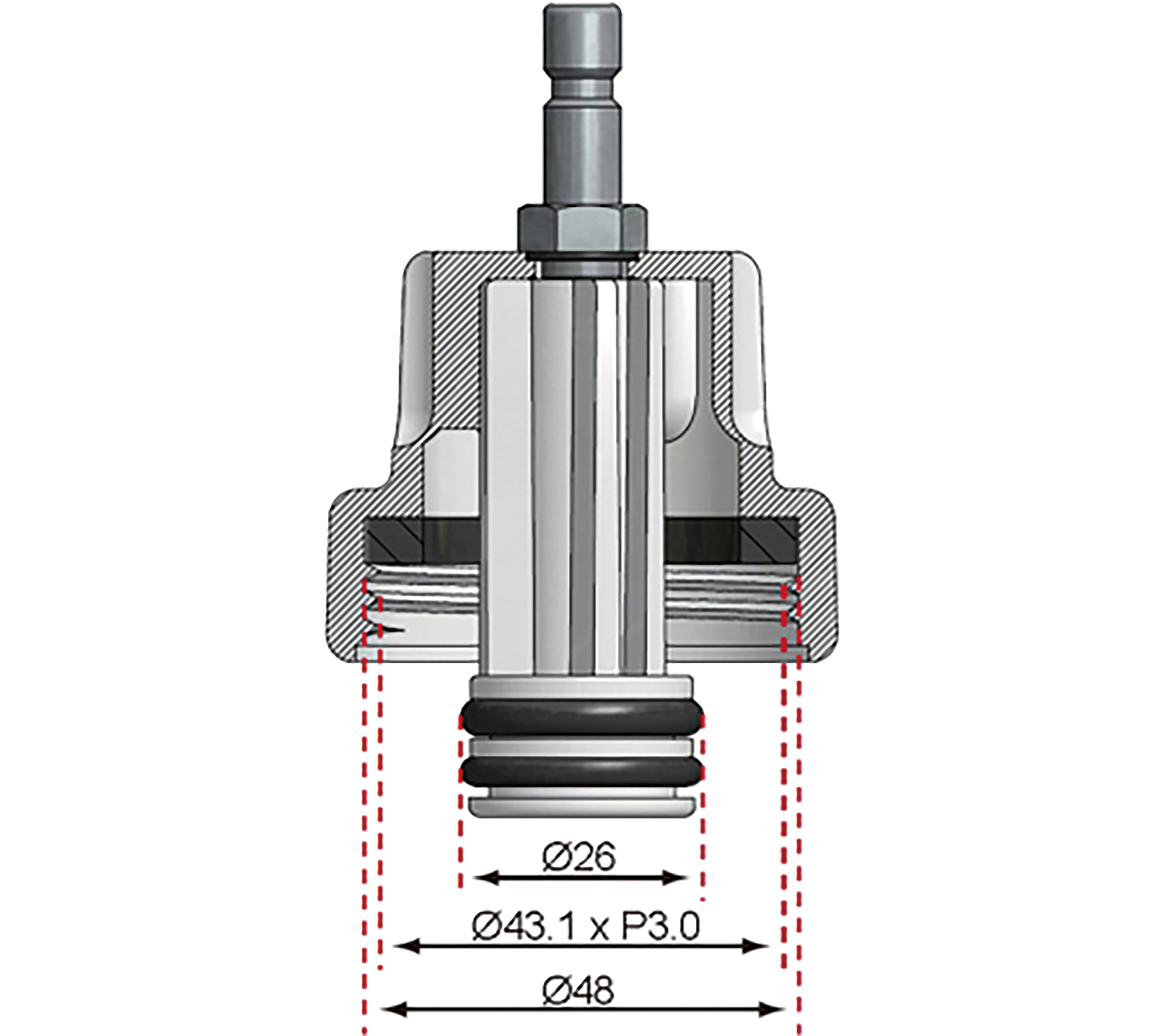 BGS Adapter Nr. 7 für Art. 8027, 8098 | für Alfa Romeo, Citroën, Fiat, Mini, Peugeot, Renault, Saab