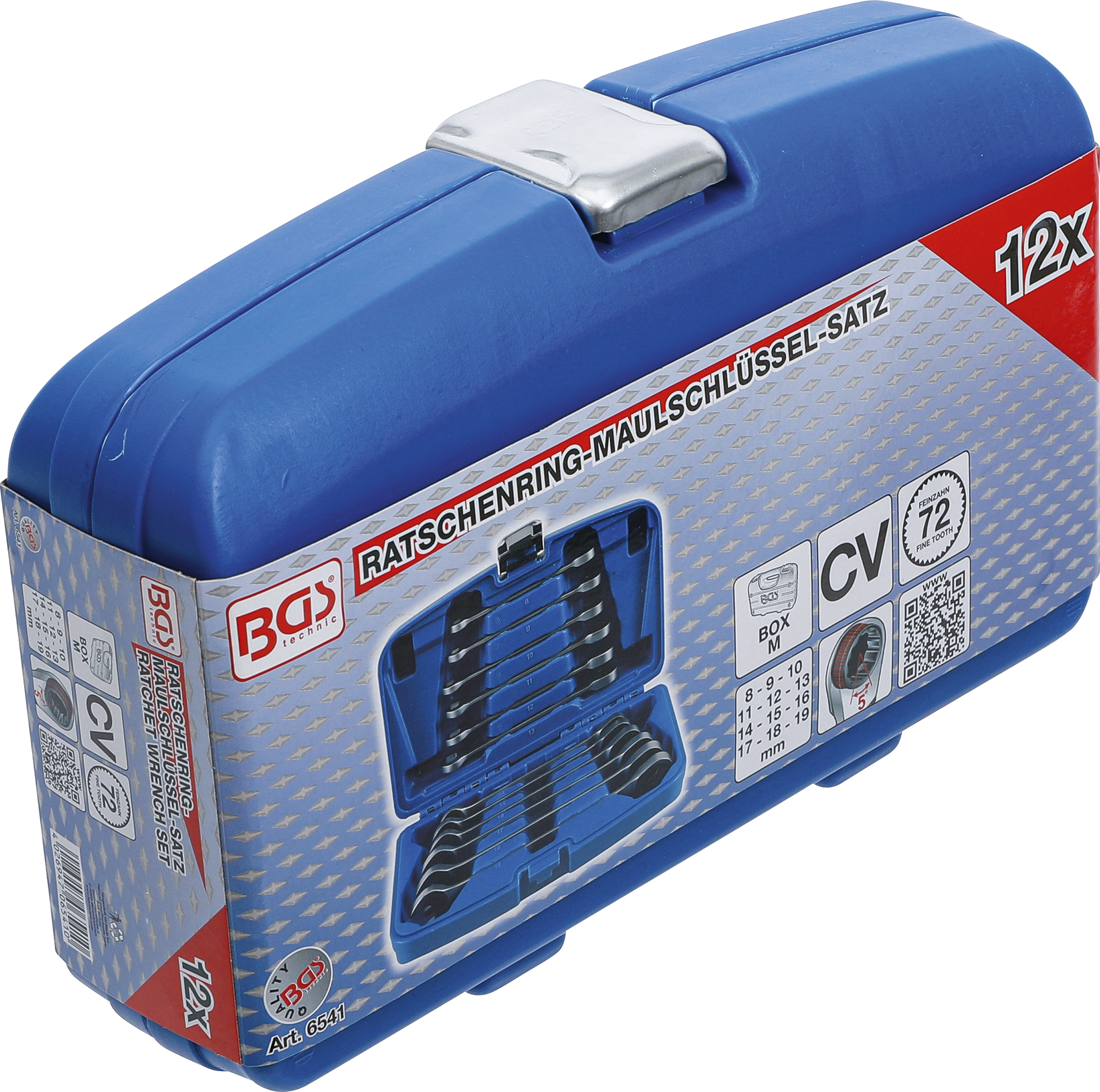 BGS Ratschenring-Maulschlüssel-Satz | SW 8 - 19 mm | 12-tlg.