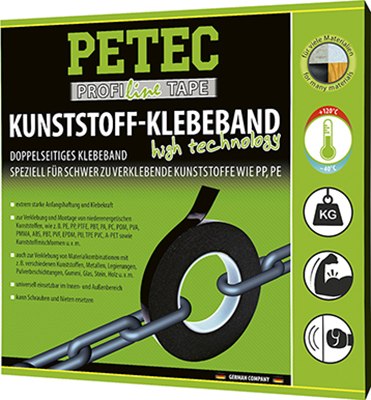 Petec Kunststoff Klebeband Doppelseitiges Klebeband 10m