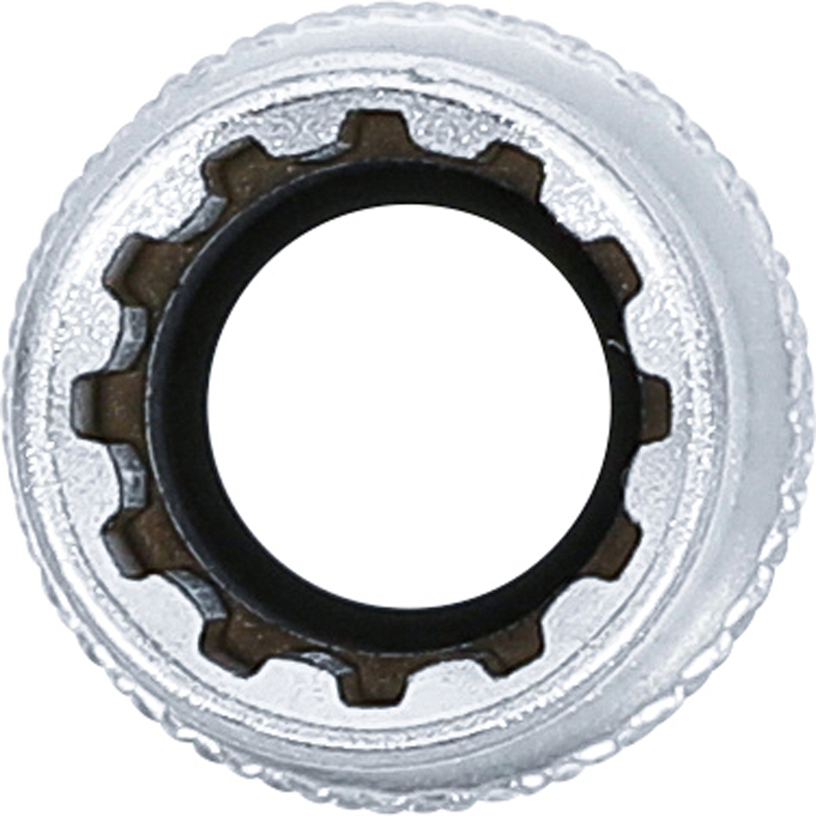 BGS Steckschlüssel-Einsatz Gear Lock, tief | Antrieb Innenvierkant 10 mm (3/8") | SW 10 mm