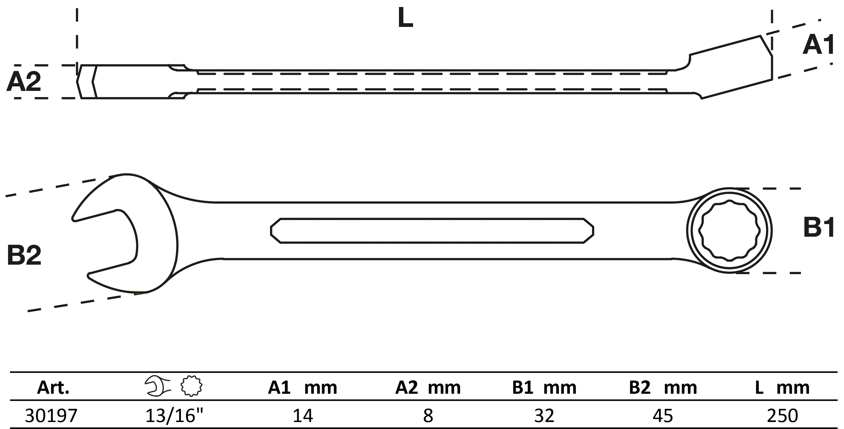 BGS Maul-Ringschlüssel | SW 13/16"