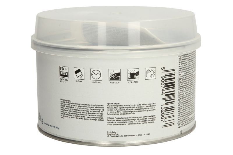 Profirs 0RS018 Füllspachtel für Kunststoffe mit Härter Kunststoff Spachtel Graphit 1,8 kg