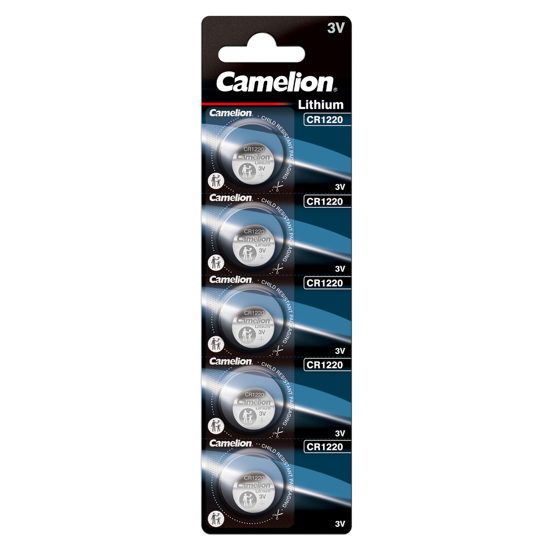 Camelion Lithium CR1220 Knopfzelle CR 1220 Batterien 5er Pack