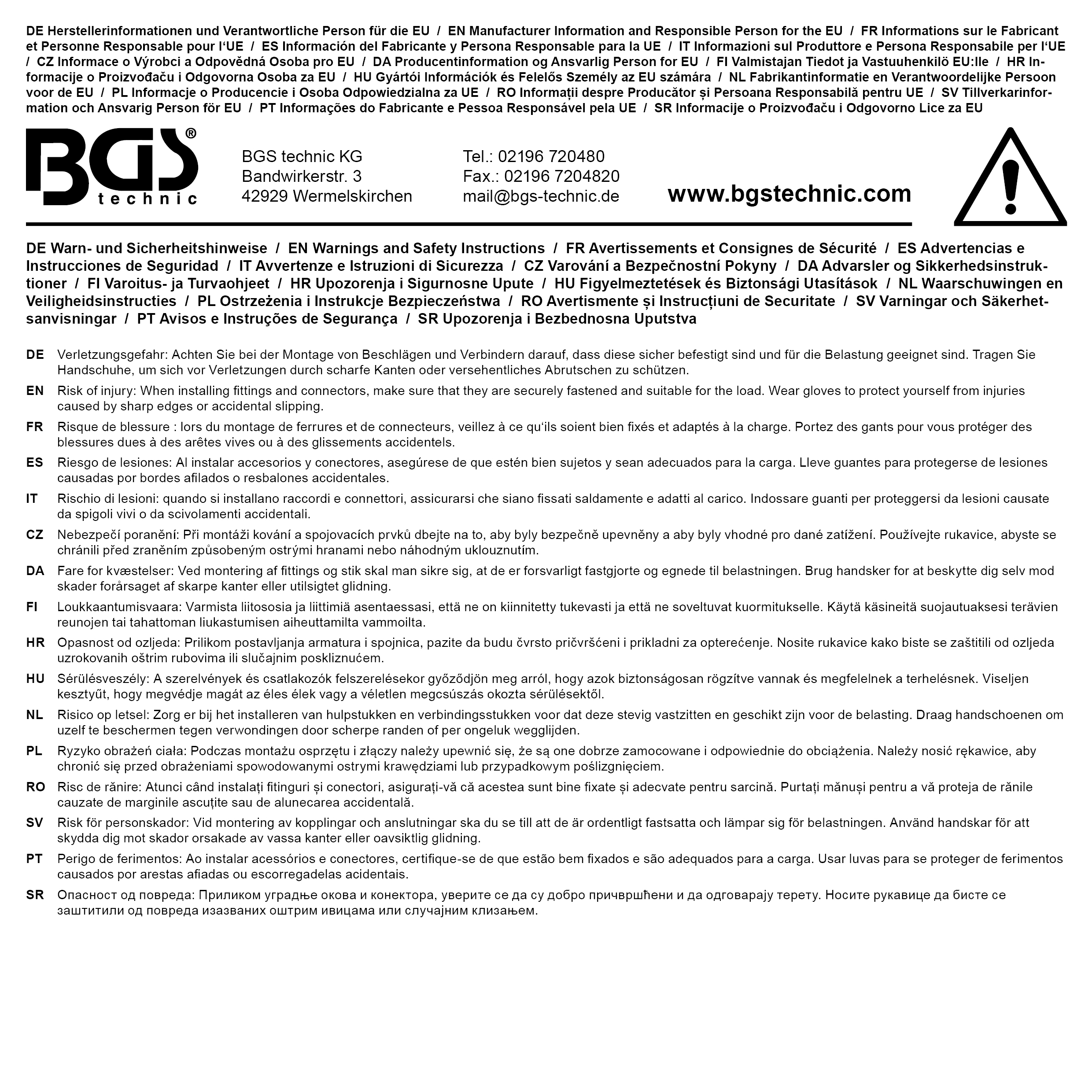 BGS Winkelverbinder | 40 x 40 x 40 x 2 mm | Spar-Pack | 50 Stück