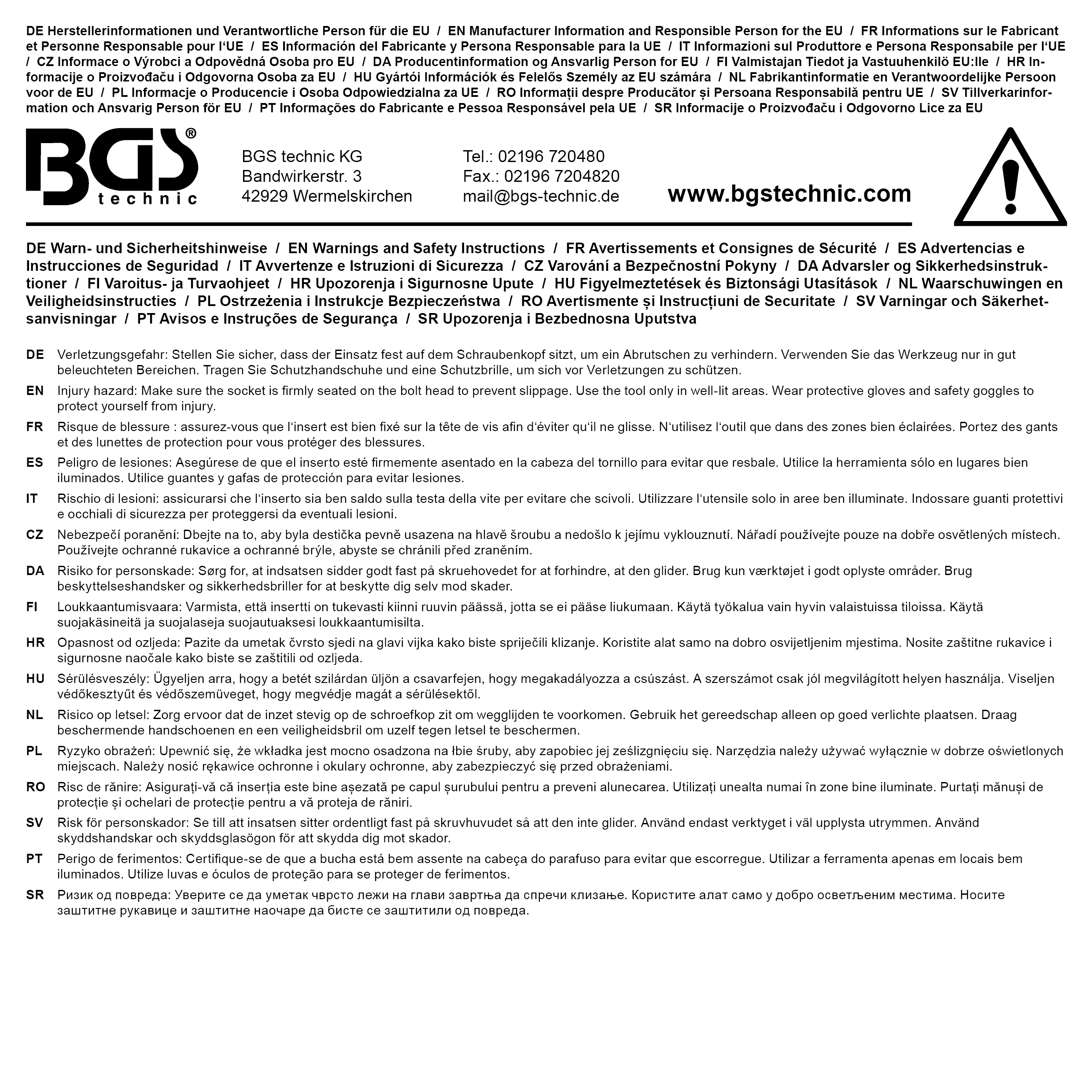 BGS Steckschlüssel-Einsatz Zwölfkant | Antrieb Innenvierkant 6,3 mm (1/4") | SW 15/32"