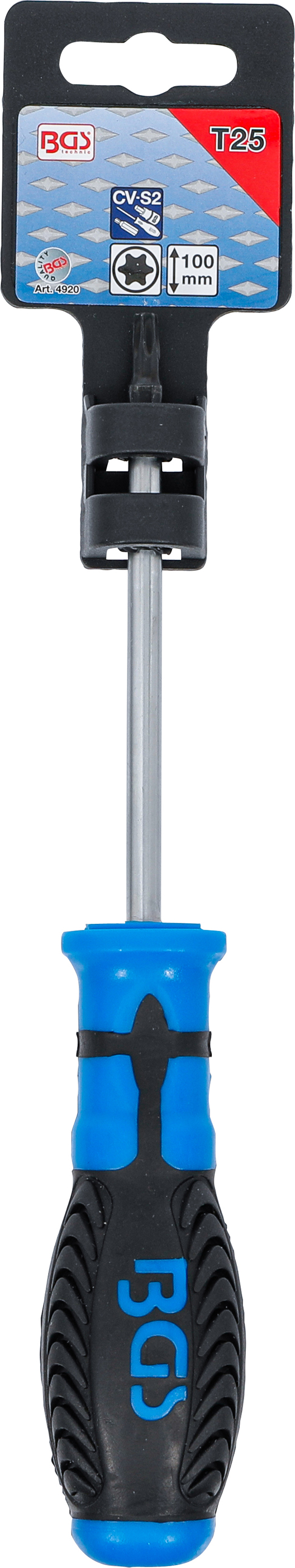 BGS Schraubendreher | T-Profil (für Torx) T25 | Klingenlänge 100 mm