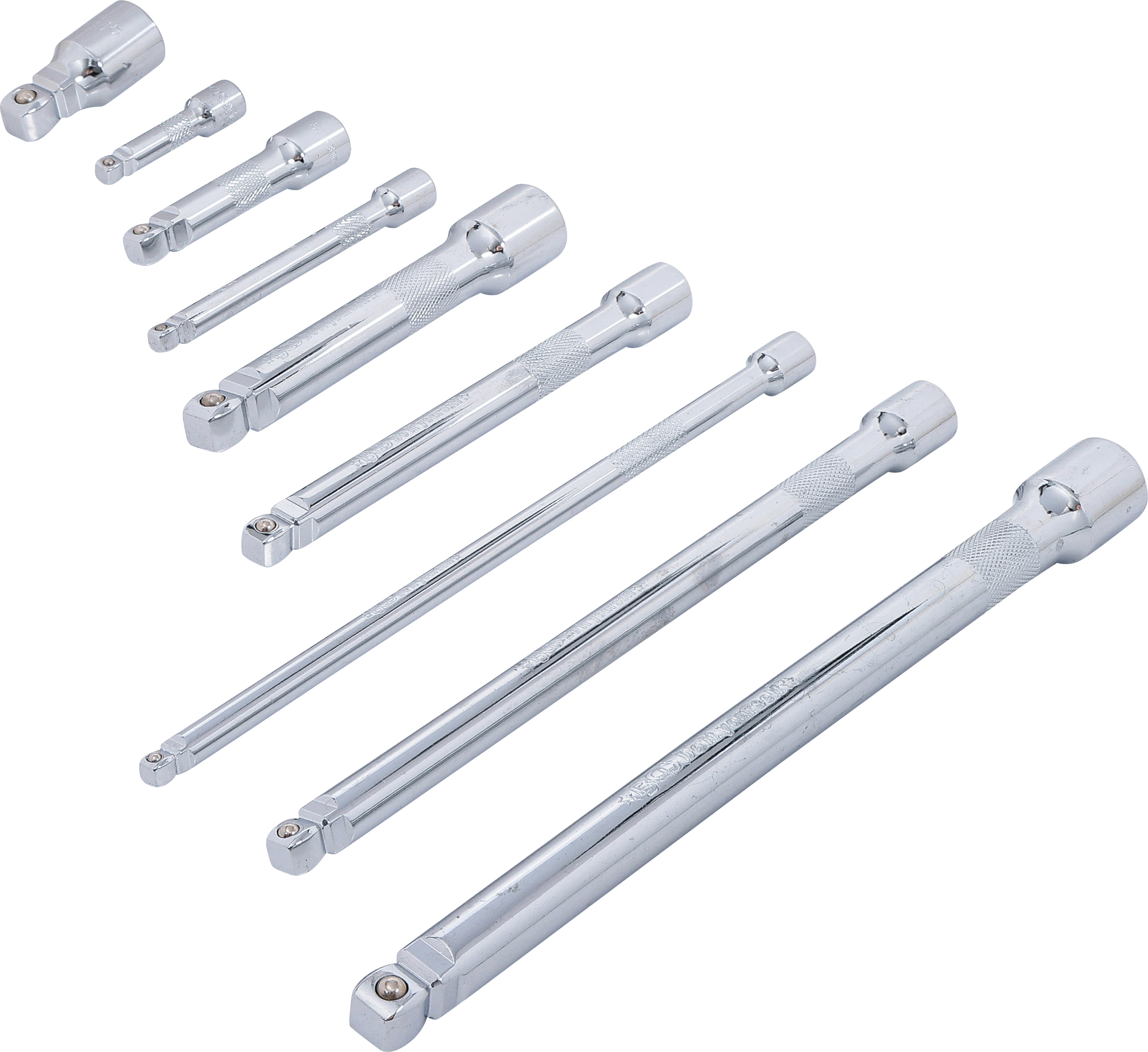 BGS Kippverlängerungs-Satz | 6,3 mm (1/4") / 10 mm (3/8") / 12,5 mm (1/2") | 9-tlg.