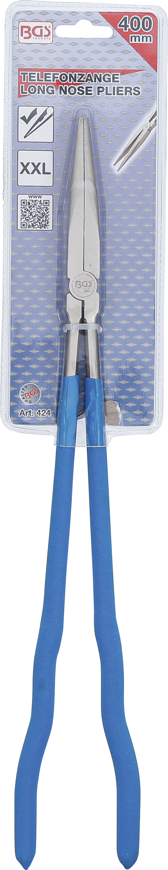 BGS Telefonzange | extra lang | gerade | 400 mm