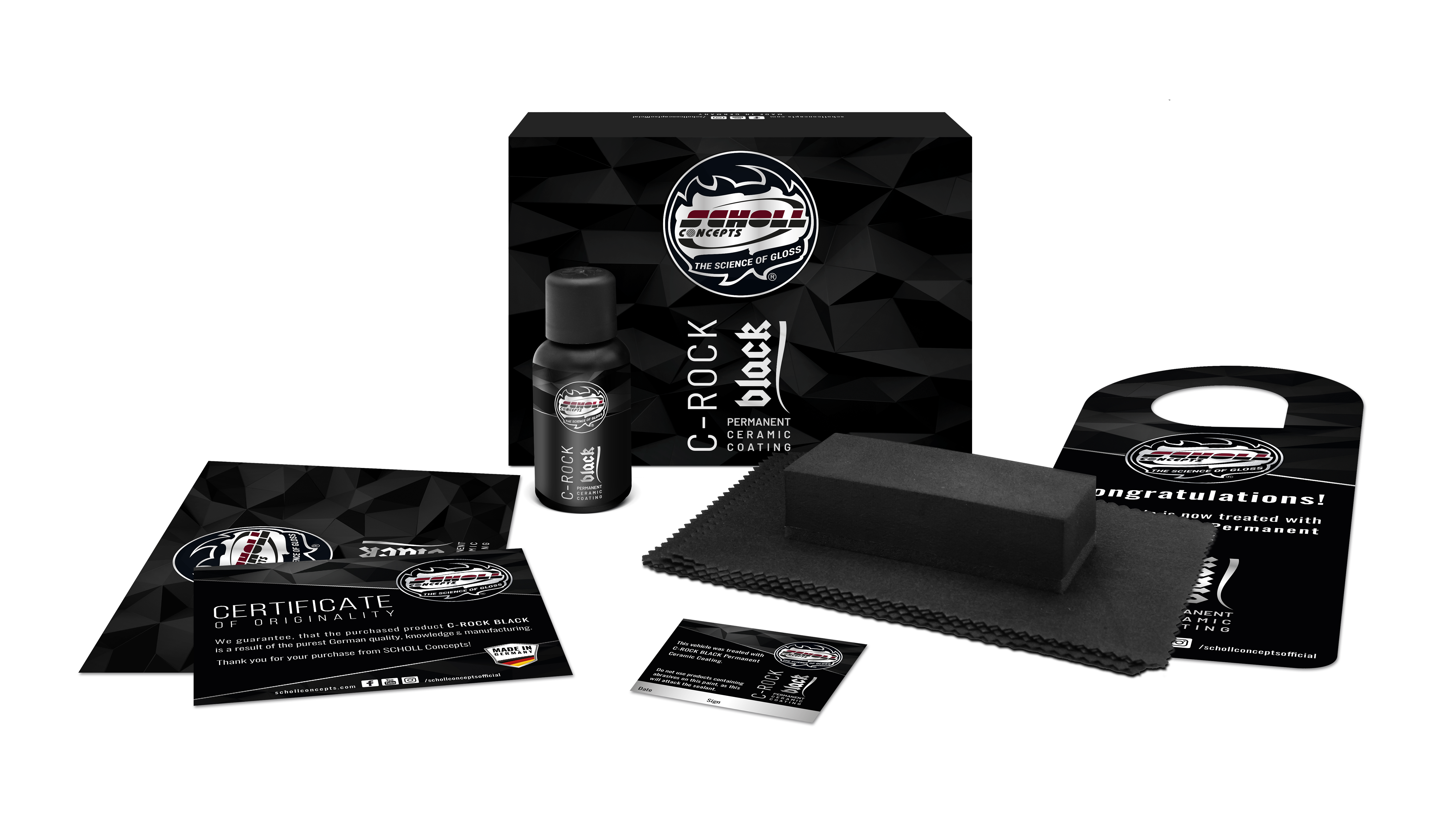 Scholl Concepts C-Rock Black Permanent Ceramic Coating Bundle