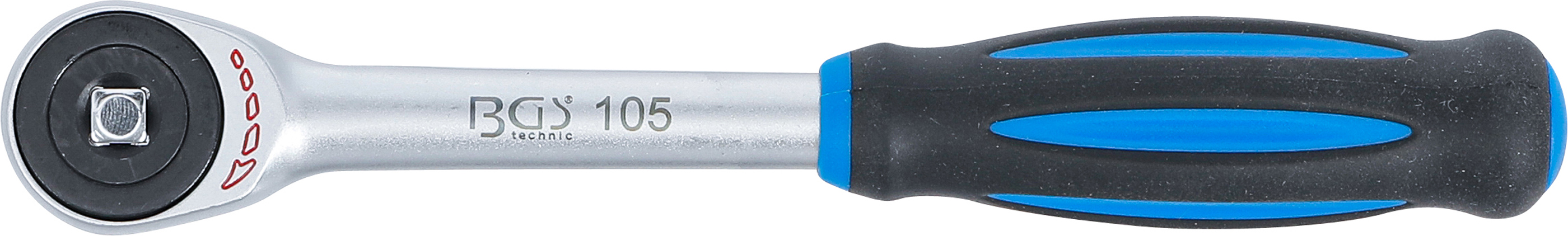 BGS Umschaltknarre mit Drehgriff | Abtrieb Außenvierkant 6,3 mm (1/4")