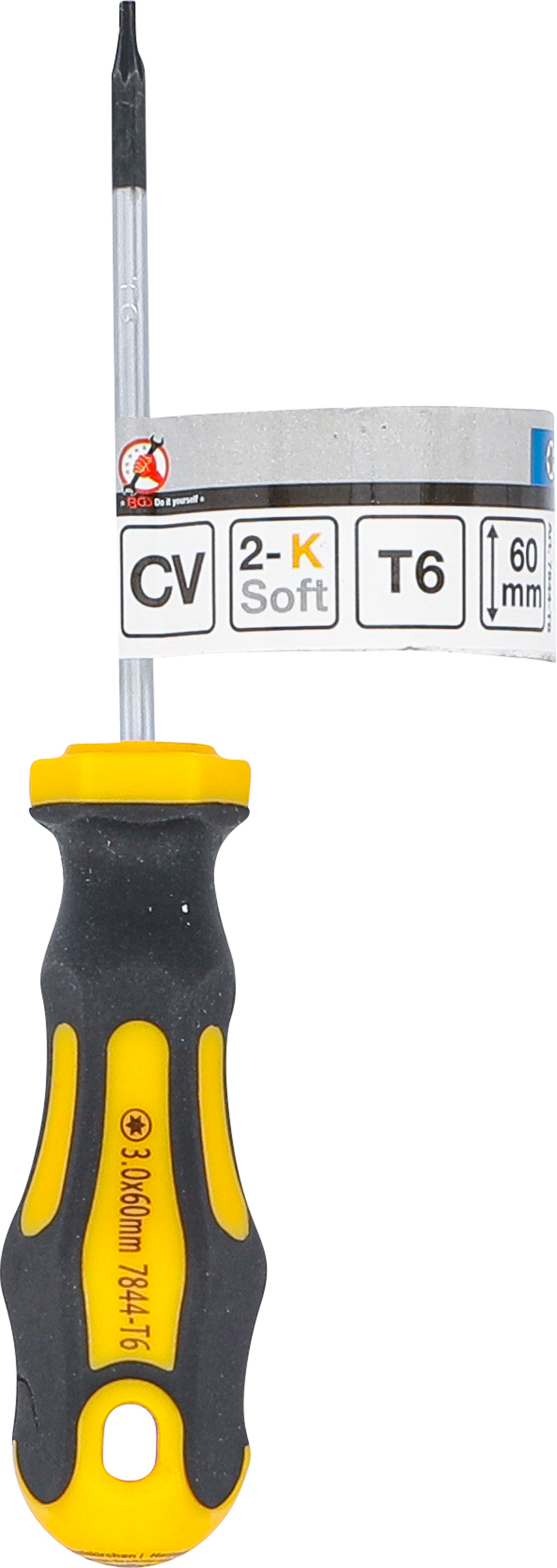 BGS Schraubendreher | T-Profil (für Torx) T6 | Klingenlänge 60 mm