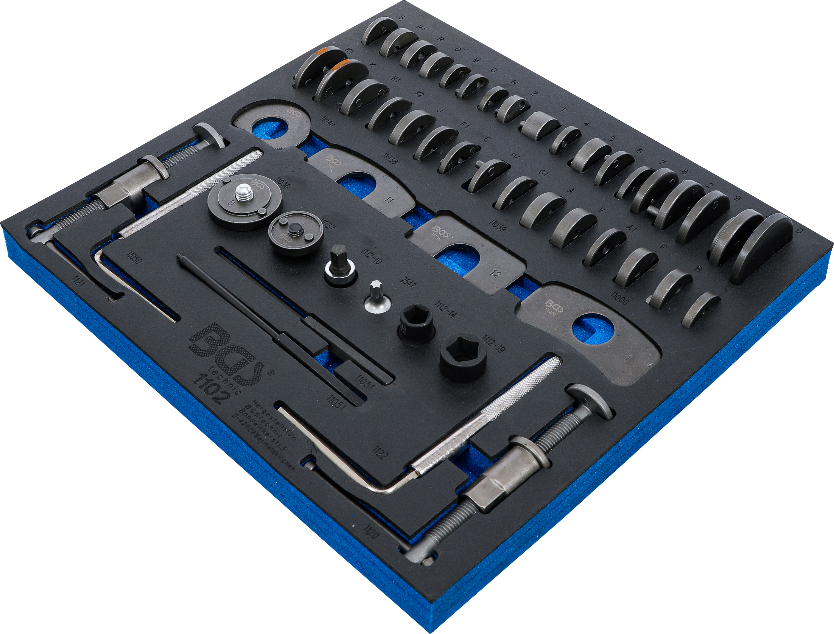 BGS Werkstattwageneinlage 2/3: Bremskolben-Rückstell-Satz | 50-tlg.