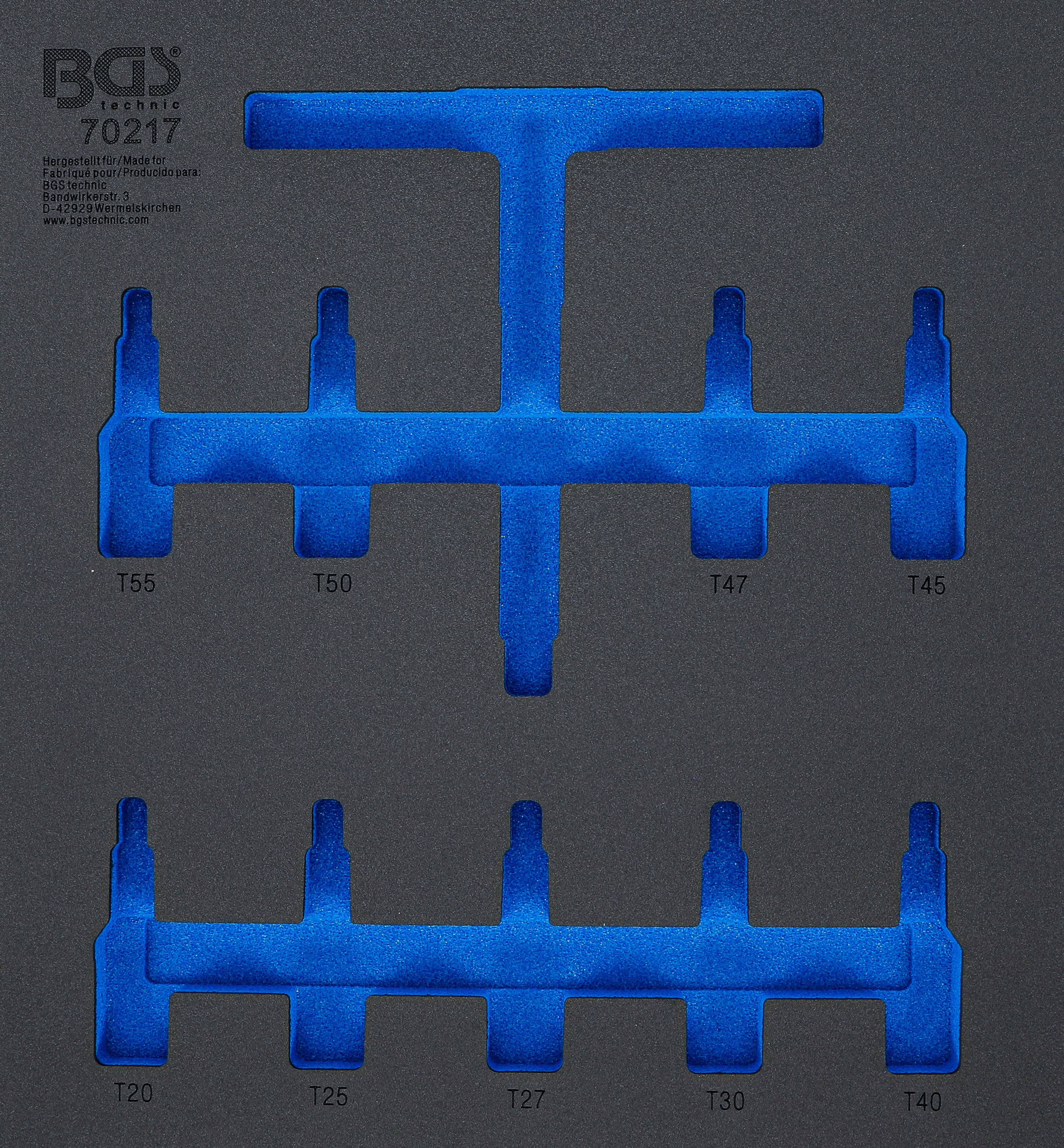 BGS Werkstattwageneinlage 2/3 | leer | für Art. 70217