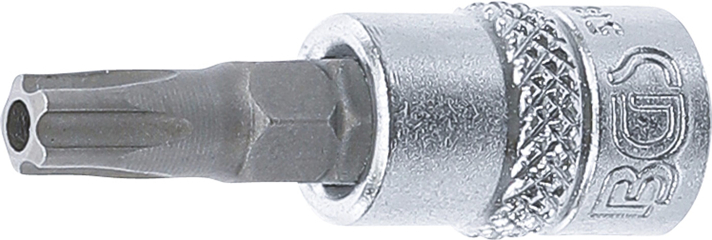 BGS Bit-Einsatz | Antrieb Innenvierkant 6,3 mm (1/4") | TS-Profil (für Torx Plus) mit Bohrung TS30