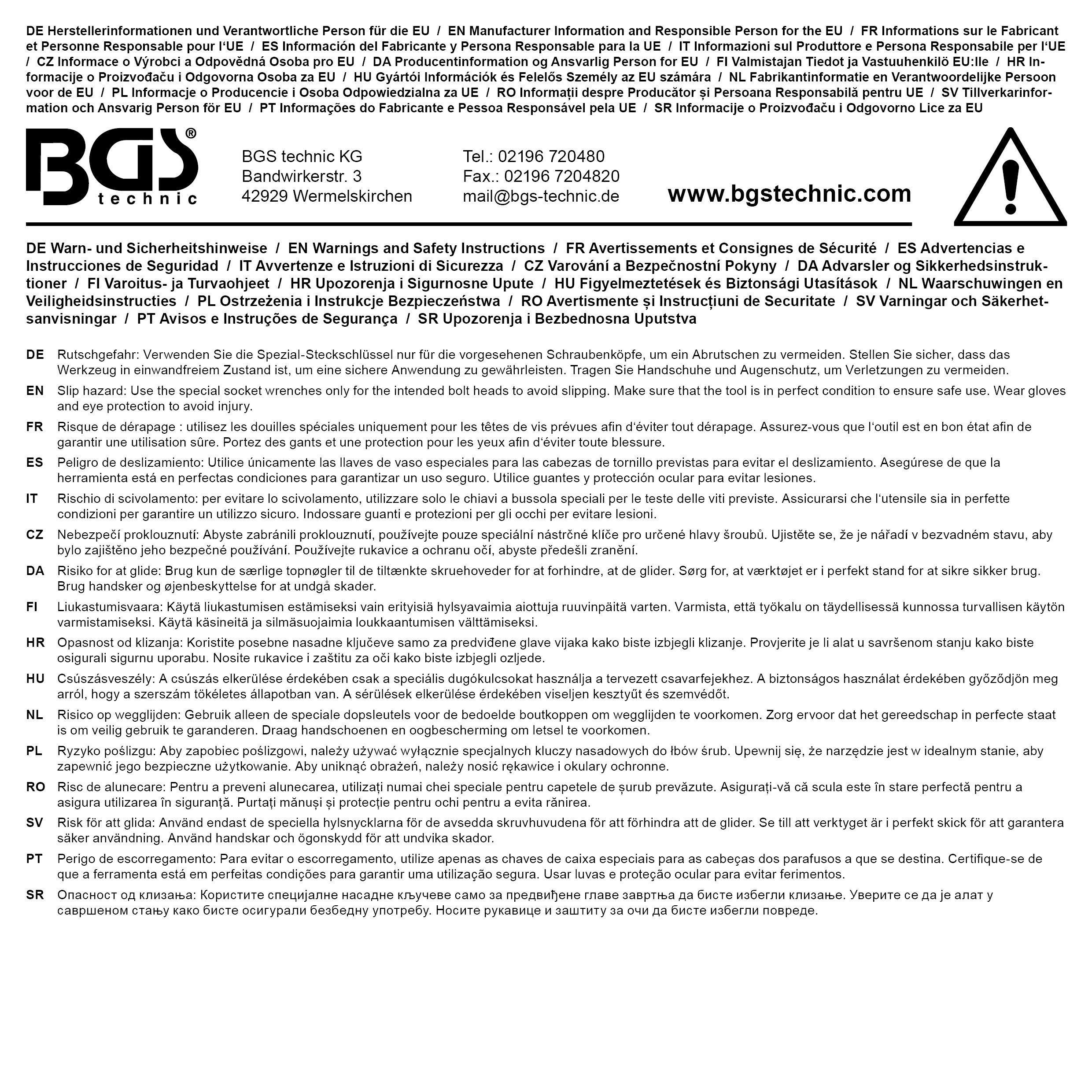 BGS Steckschlüssel-Einsatz E-Profil, extra lang | Antrieb Außensechskant 22 mm | SW E20