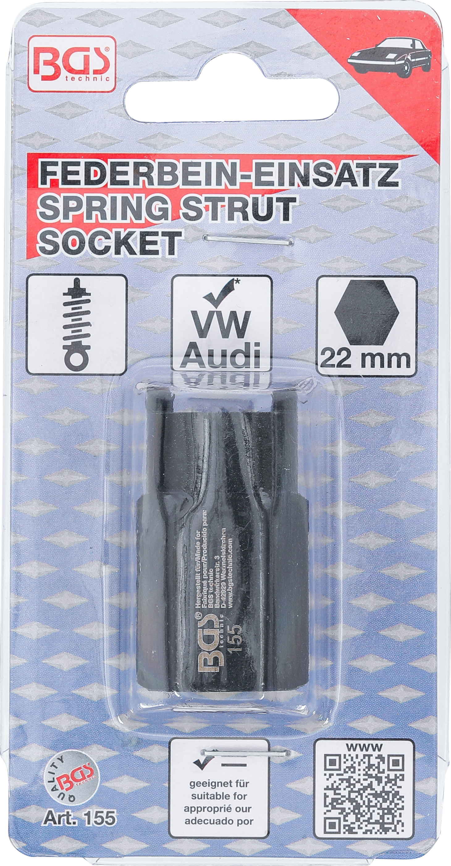 BGS Federbein-Einsatz | für VW, Audi | Antrieb Außensechskant 22 mm