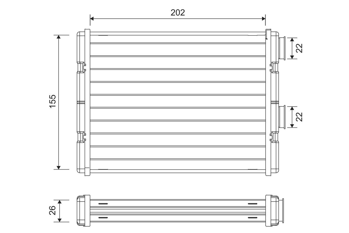 Wärmetauscher, Innenraumheizung