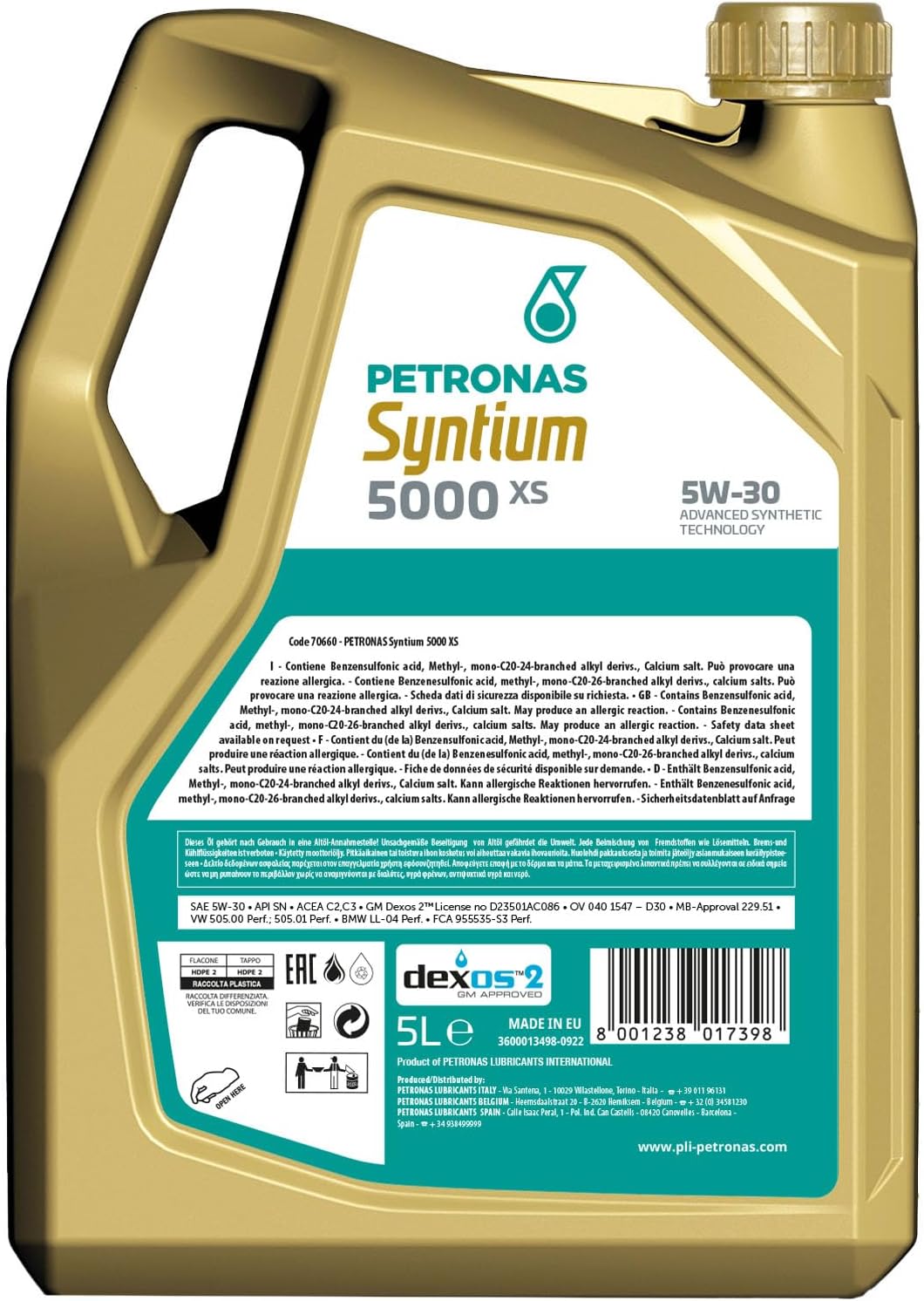 5W-30 Petronas Syntium 5000 XS 5 Liter