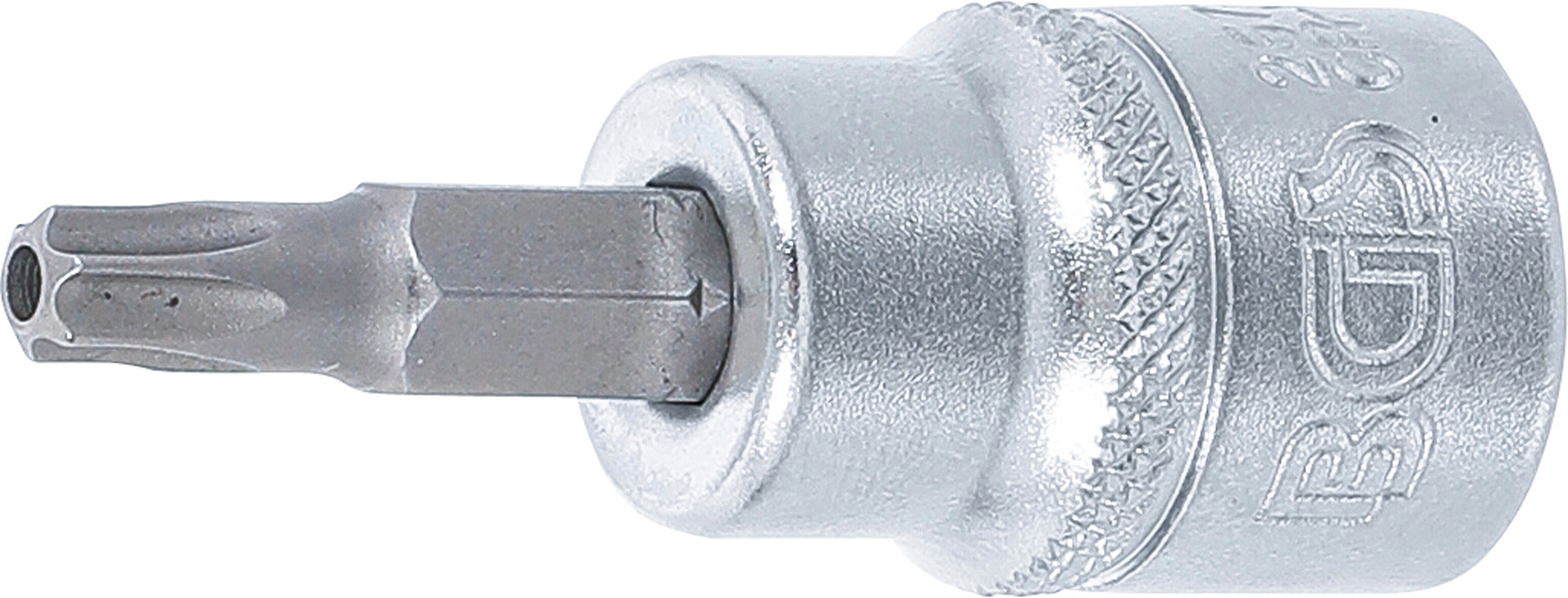 BGS Bit-Einsatz | Antrieb Innenvierkant 10 mm (3/8") | T-Profil (für Torx) mit Bohrung T27