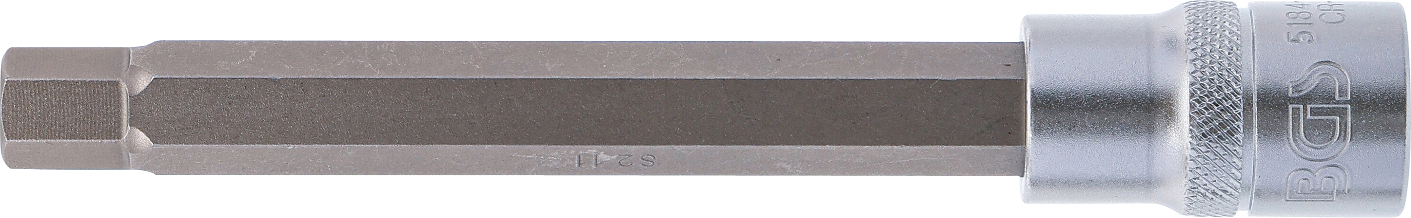 BGS Bit-Einsatz | Länge 140 mm | Antrieb Innenvierkant 12,5 mm (1/2") | Innensechskant 11 mm
