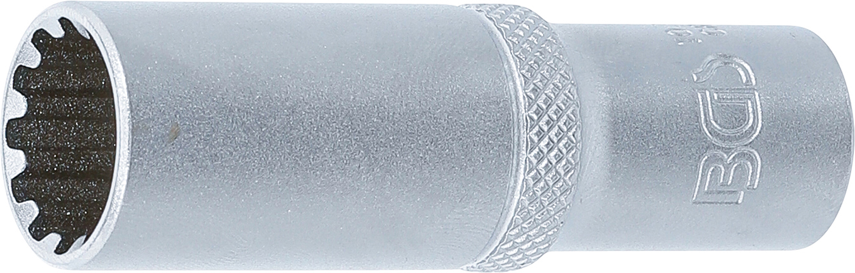 BGS Steckschlüssel-Einsatz Gear Lock, tief | Antrieb Innenvierkant 10 mm (3/8") | SW 14 mm