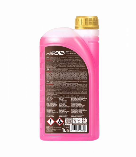 Pemco Kühlerfrostschutz AF912+ Fertigmischung -40°C 1 Liter