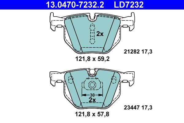 Bremsbelag Keramik hinten , passt zu: BMW X5 (E70), X5 (F15, F85), X6 (E71, E72), X6 (F16, F86) 2.0-3.0D 10.06-07.19