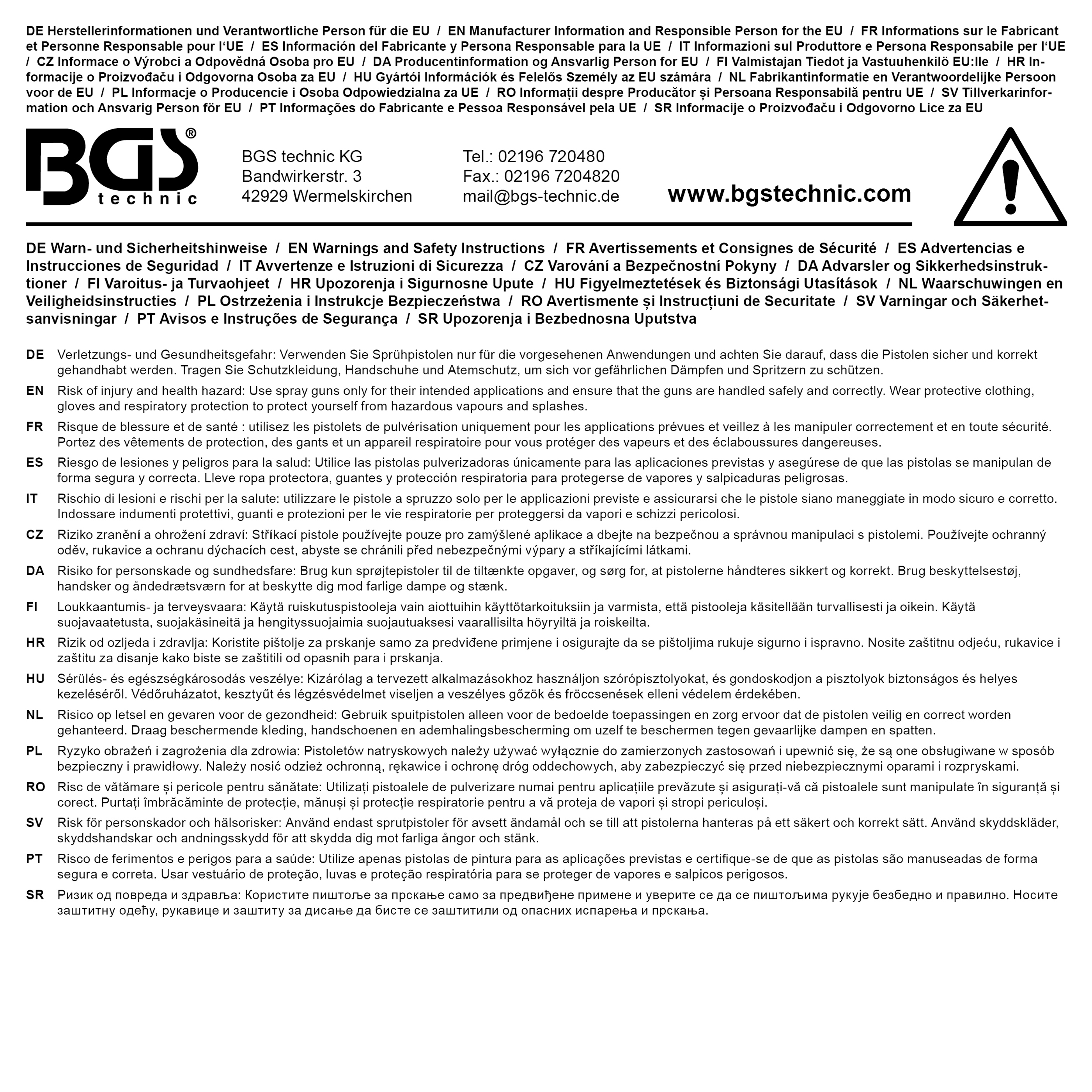 BGS Druckluft-Sprühpistole