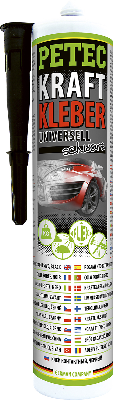 Petec Kraftkleber universell schwarz Kraft Kleber Kartusche 290 ml