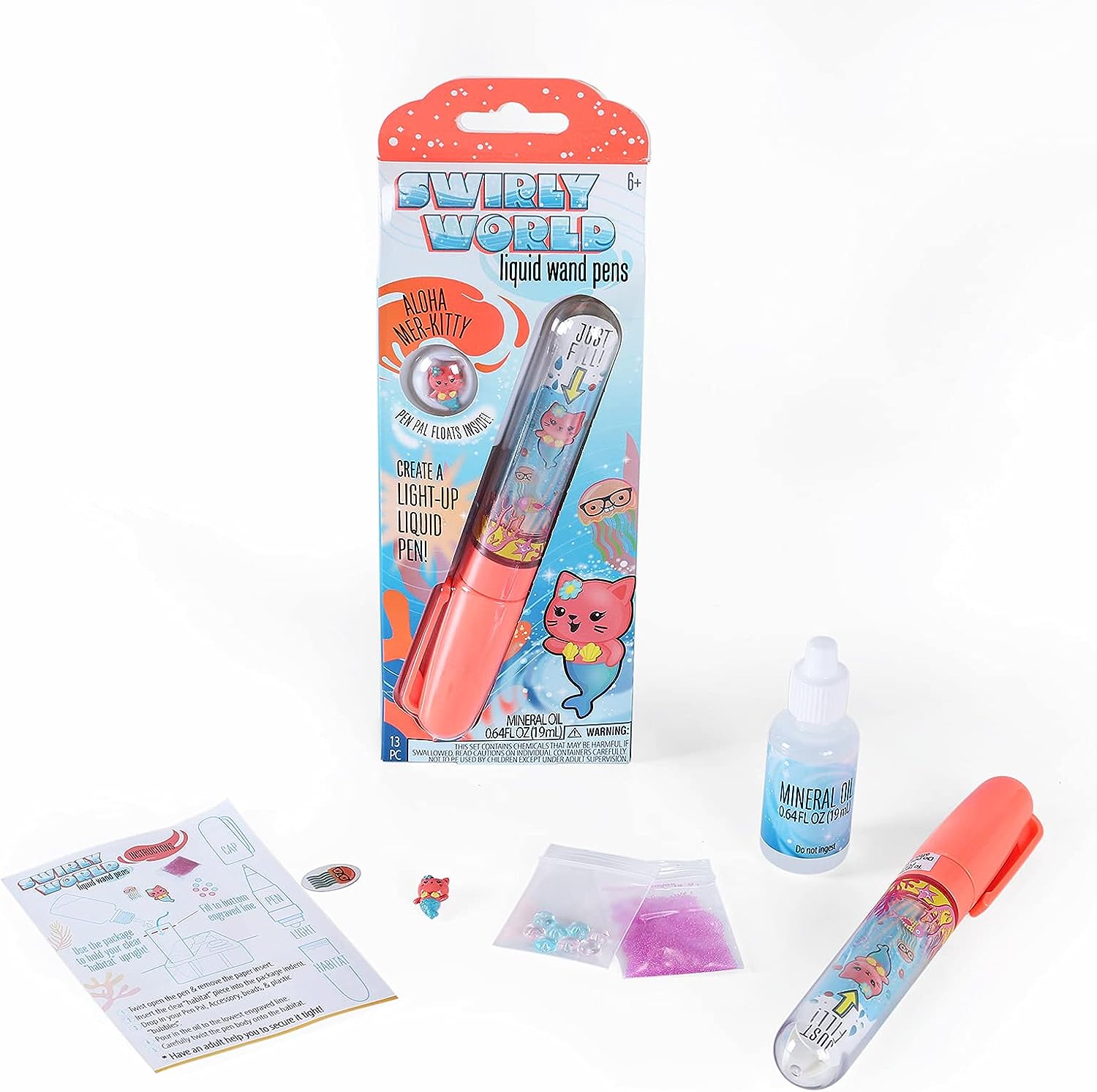 TBC The Best Crafts Leuchtender Kugelschreiber Rote Katze Ölstifte Farben Set Geschenke für Kinder Mädchen Junge