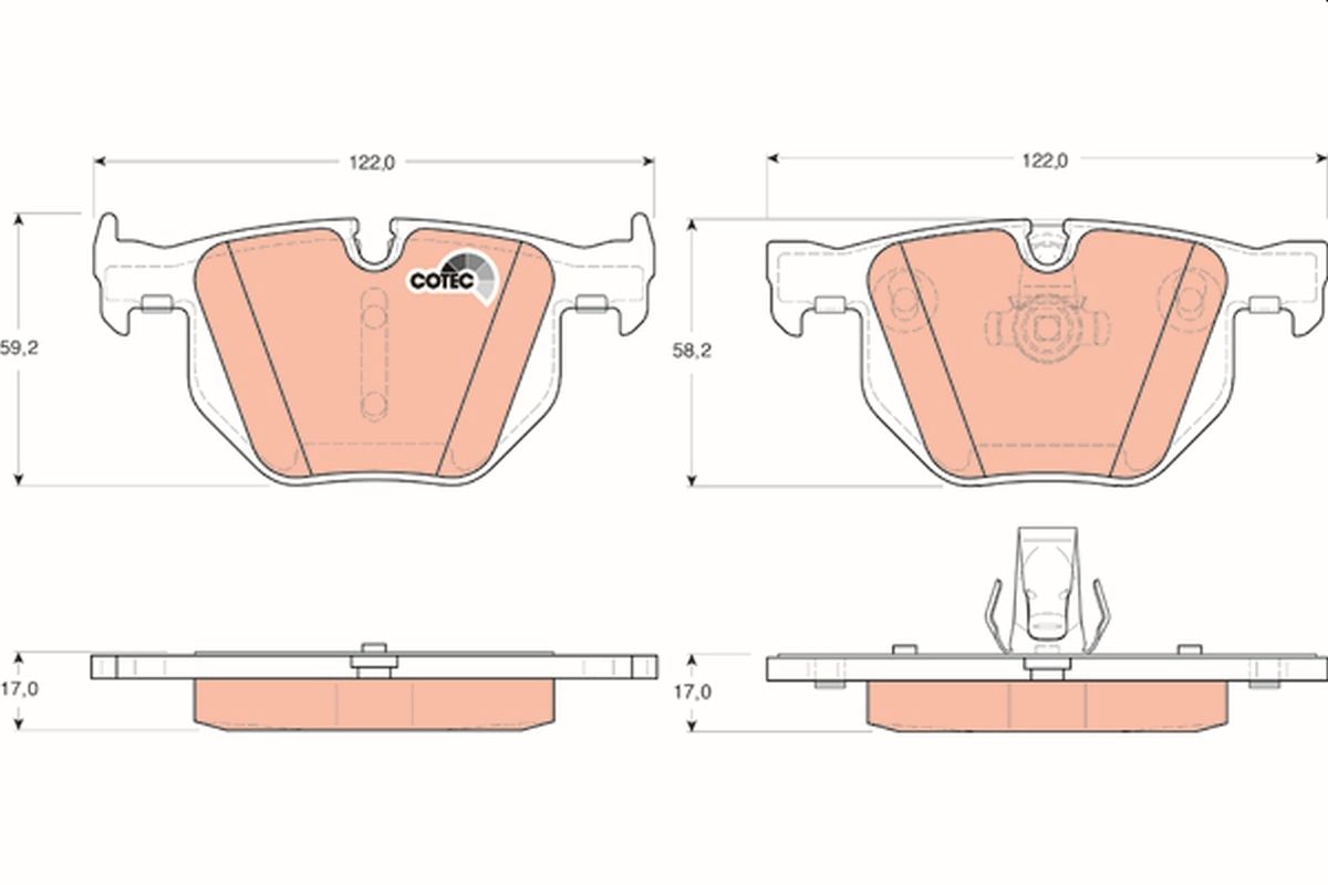 Bremsbelagsatz, Scheibenbremse