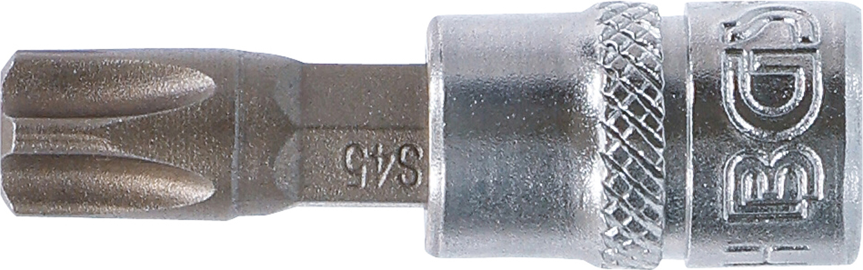 BGS Bit-Einsatz | Antrieb Innenvierkant 6,3 mm (1/4") | TS-Profil (für Torx Plus) mit Bohrung TS45