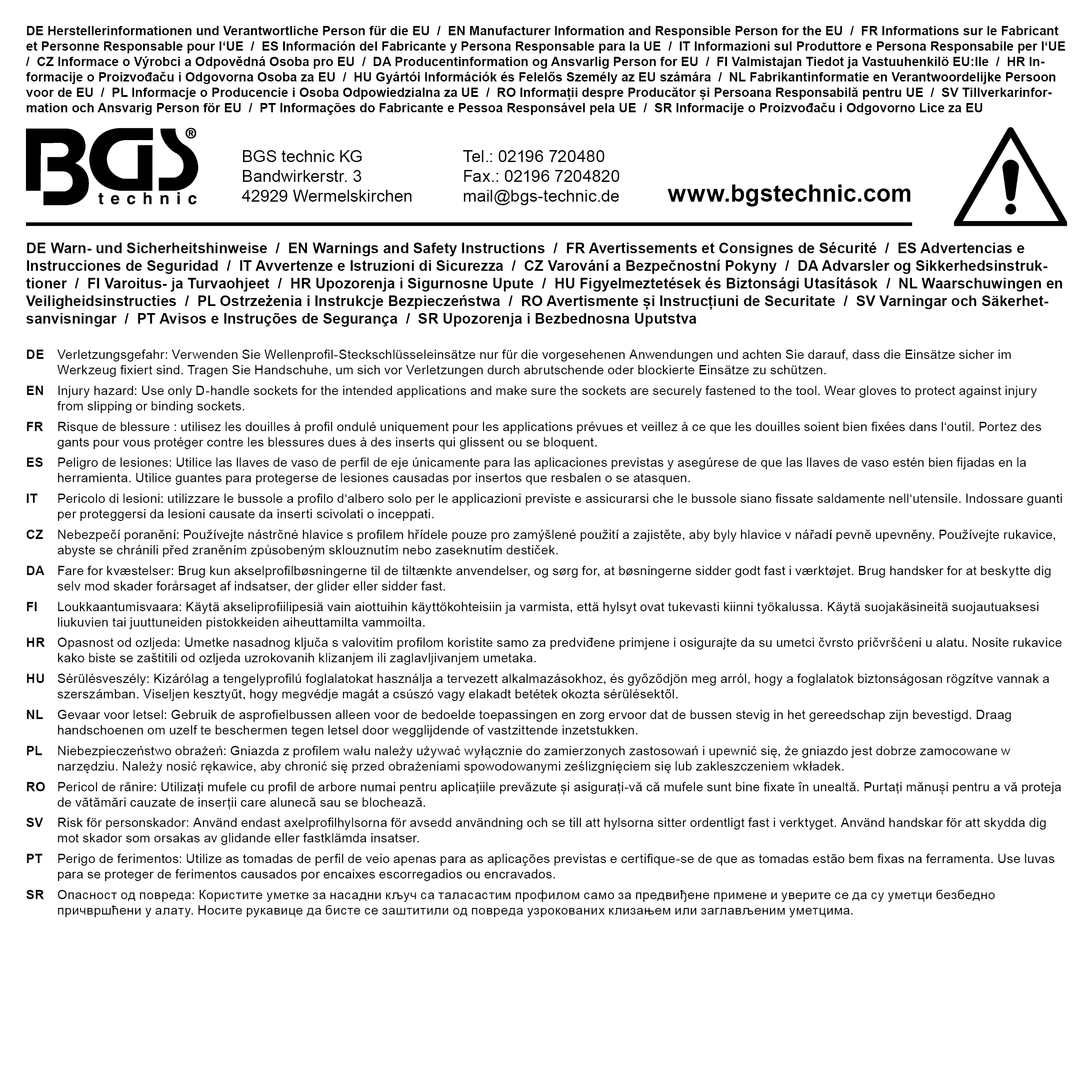 BGS Steckschlüssel-Einsatz Super Lock, tief | Antrieb Innenvierkant 6,3 mm (1/4") | SW 10 mm