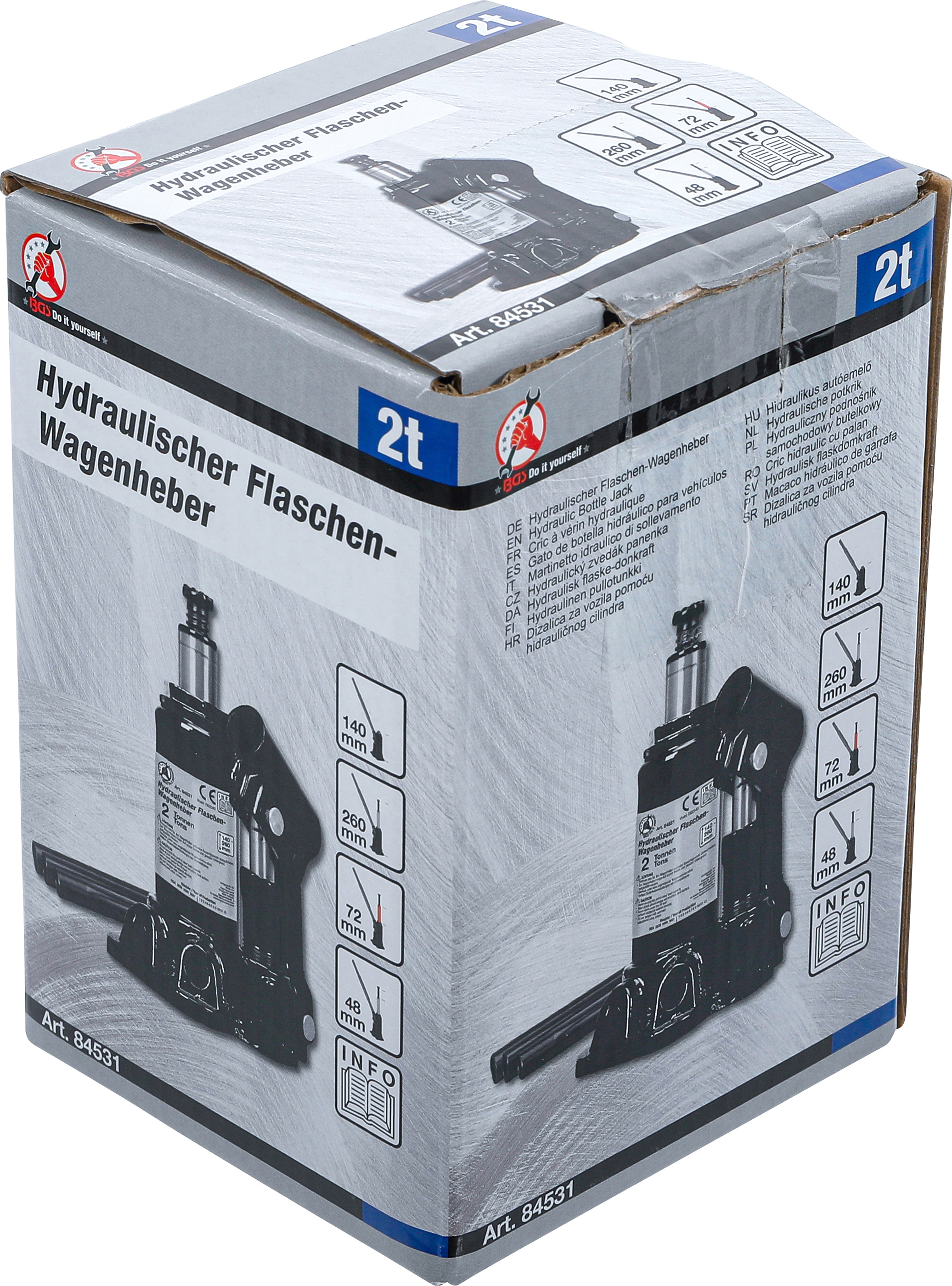 BGS Hydraulischer Flaschen-Wagenheber | 2 t