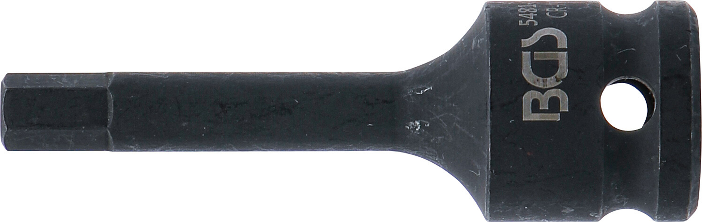 BGS Kraft-Bit-Einsatz | Länge 75 mm | Antrieb Innenvierkant 12,5 mm (1/2") | Innensechskant 8 mm