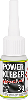 Petec Power Kleber blitzschnell Sekundenklebstoff Sekundenkleber 3g