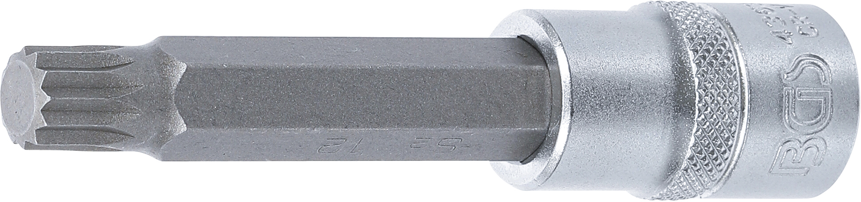 BGS Bit-Einsatz | Länge 100 mm | Antrieb Innenvierkant 12,5 mm (1/2") | Innenvielzahn (für XZN) M12