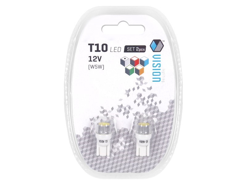Vision LED Glassockel W5W T10 12V 1x HP 2er