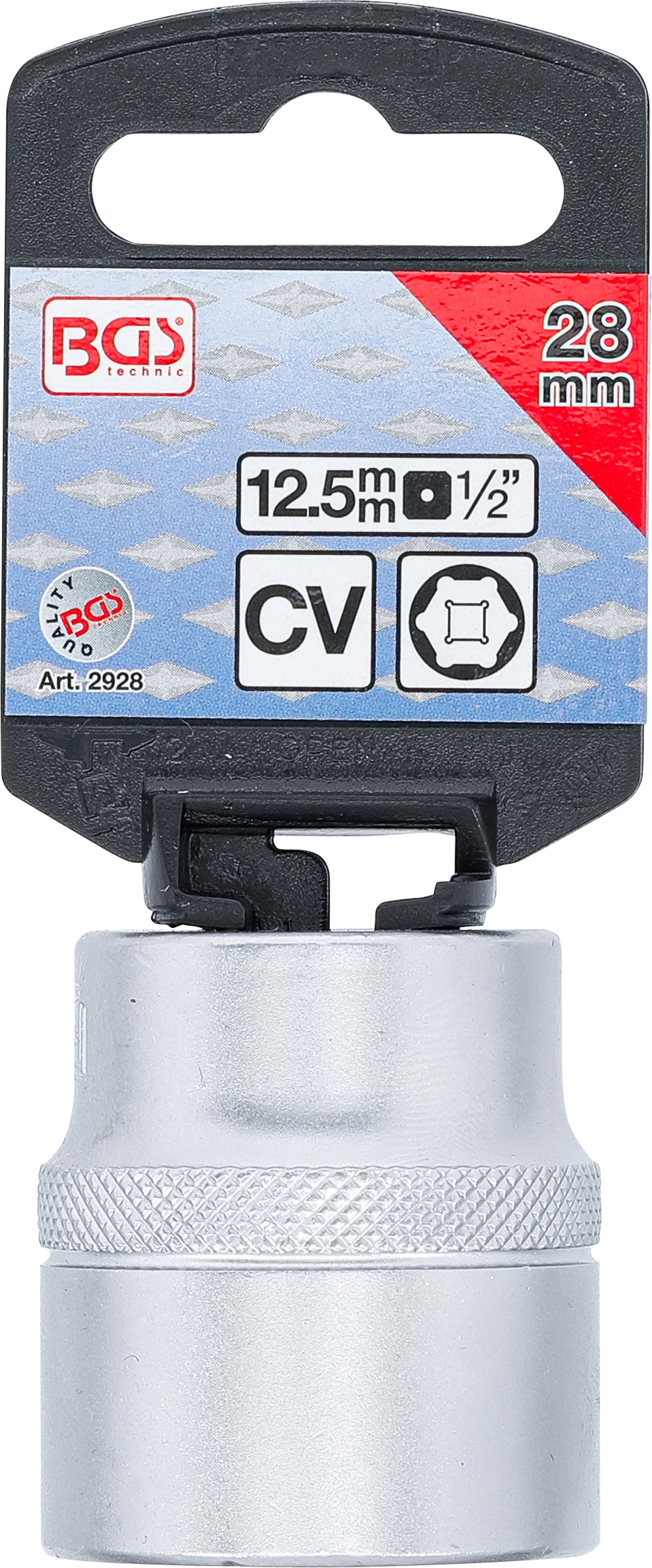 BGS Steckschlüssel-Einsatz Sechskant | Antrieb Innenvierkant 12,5 mm (1/2") | SW 28 mm