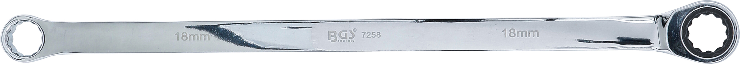 BGS Ratschenring- und Ringschlüssel | extra lang | SW 18 mm