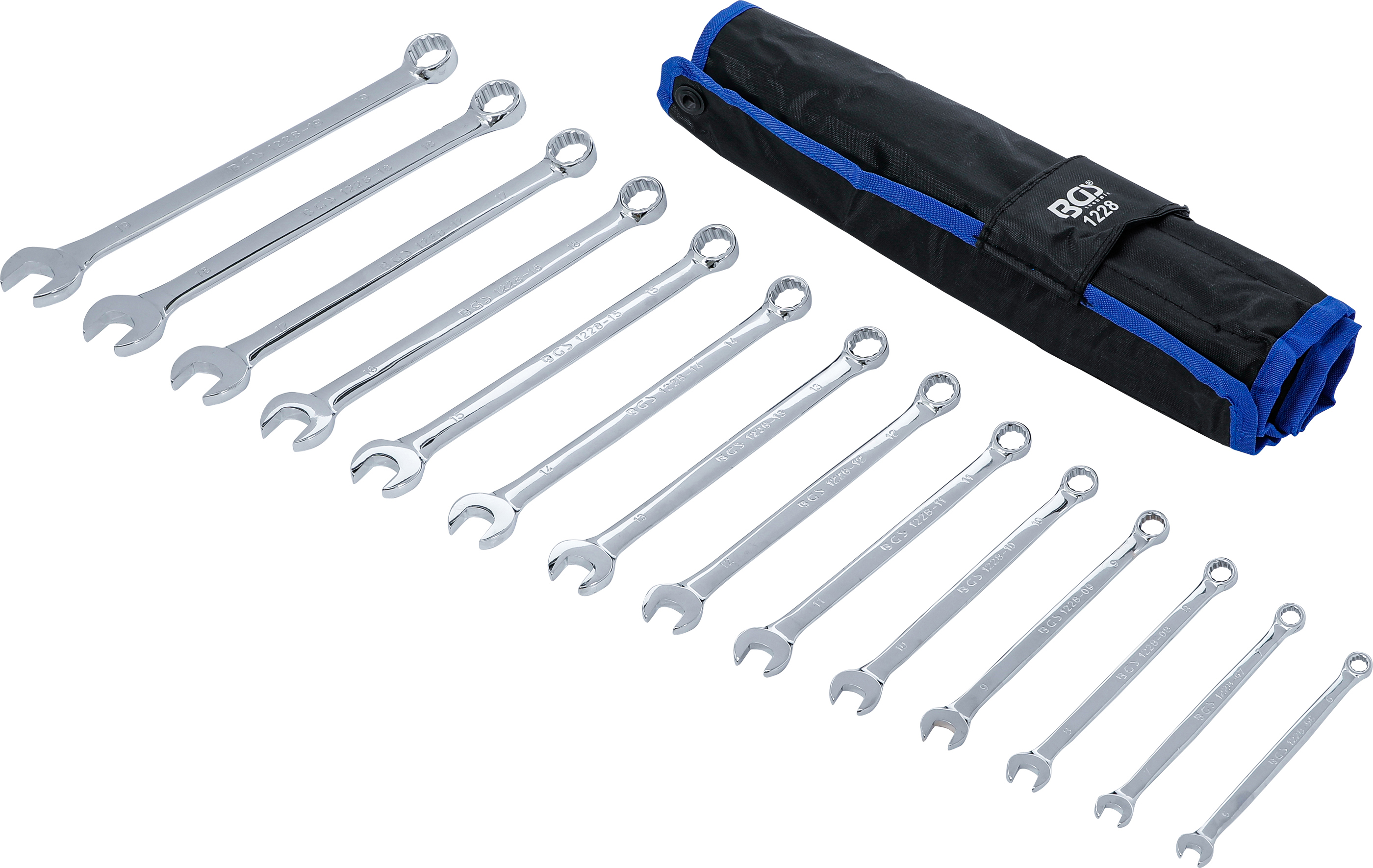 BGS Maul-Ringschlüssel-Satz | extra lang | SW 6 - 19 mm | 14-tlg.