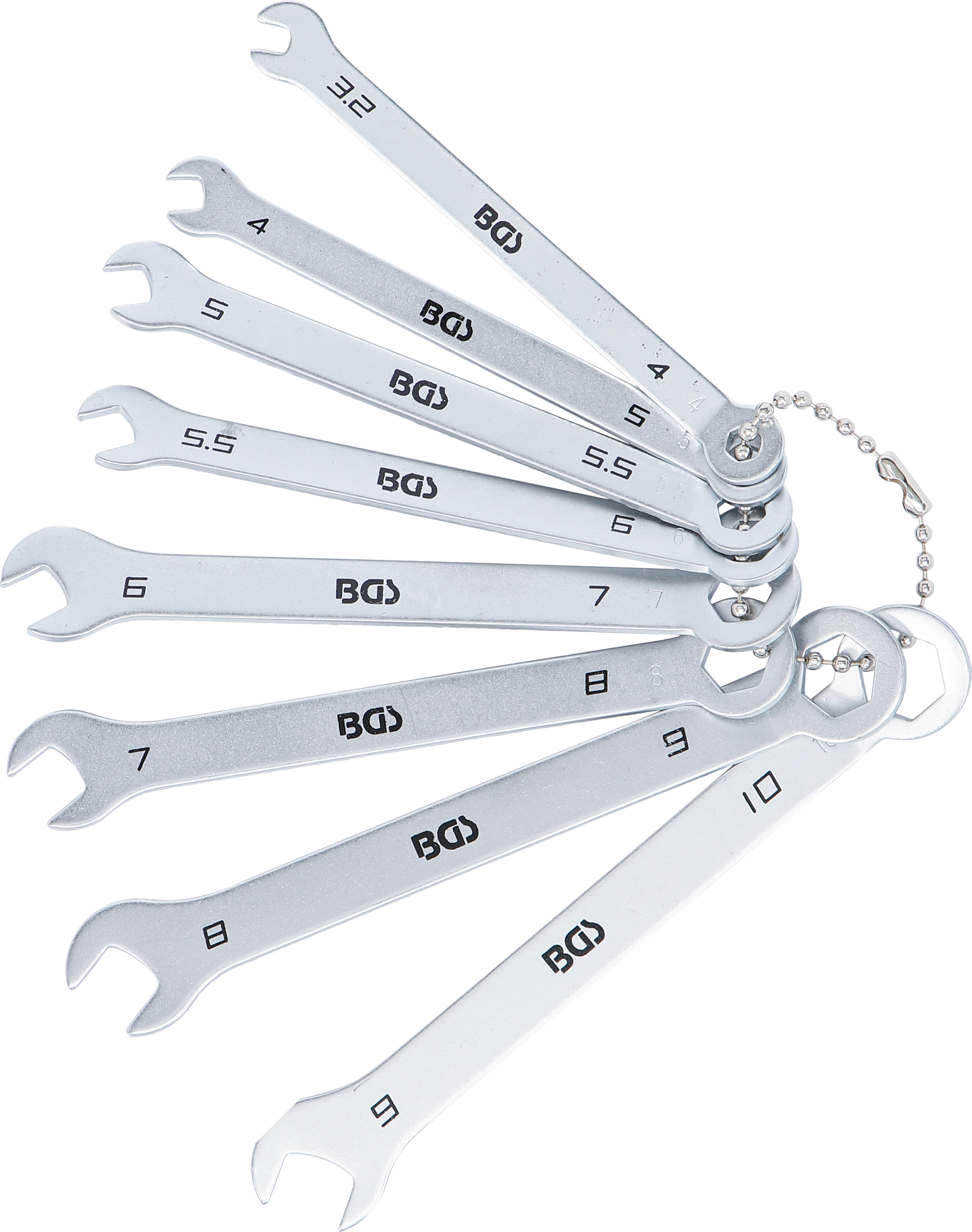 BGS Maul-Ringschlüssel-Satz | Mini-Ausführung | SW 4 - 10 mm | 8-tlg.