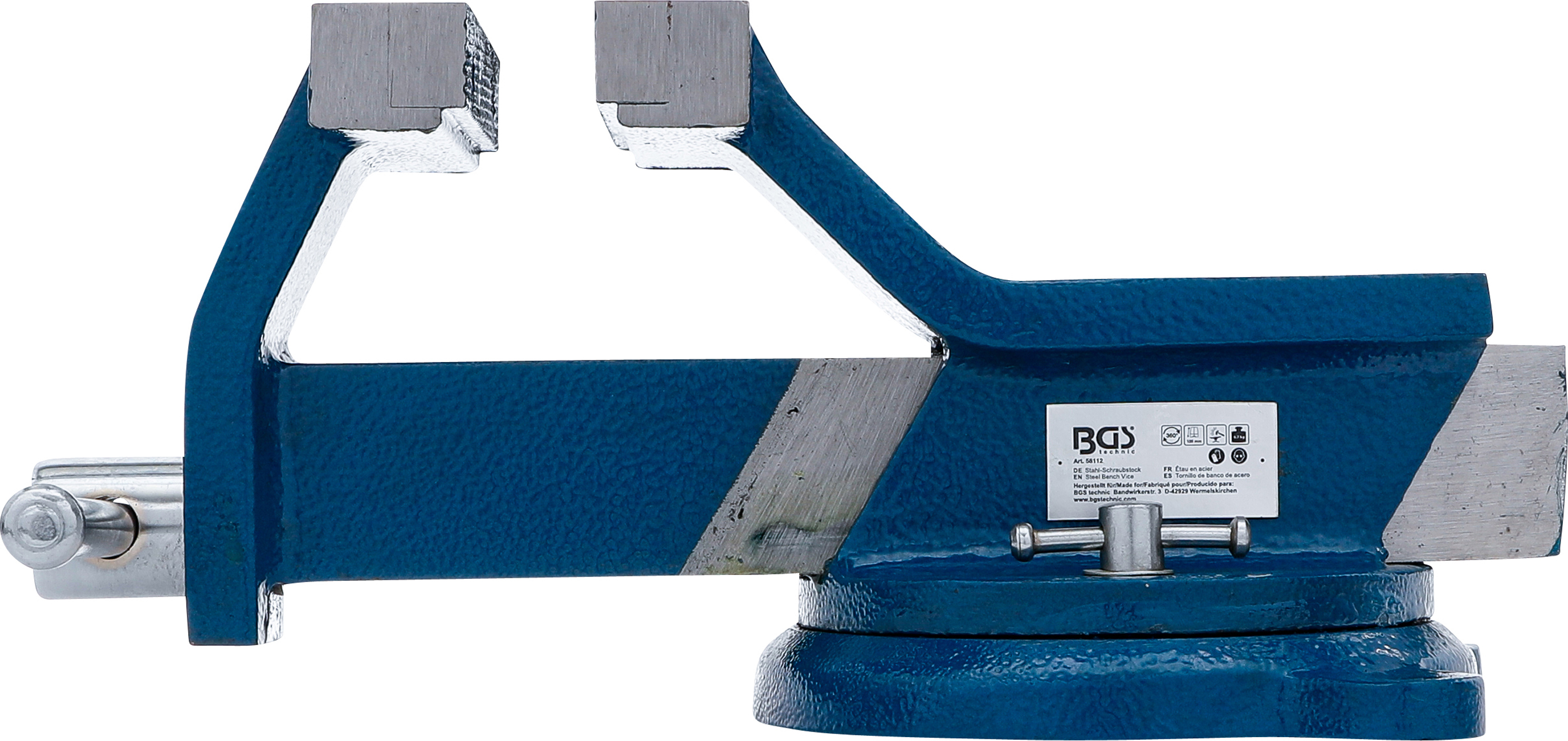 BGS Stahl-Schraubstock | geschmiedet | 125 mm Spannbacken