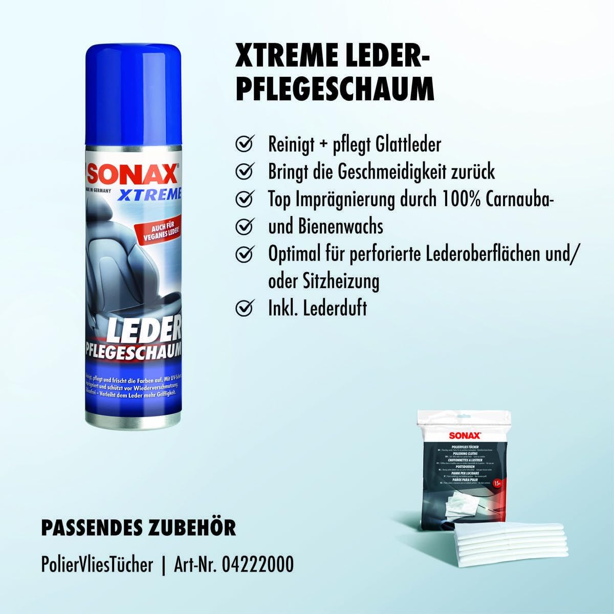 Sonax Xtreme LederPflegeSchaum 250 ml 