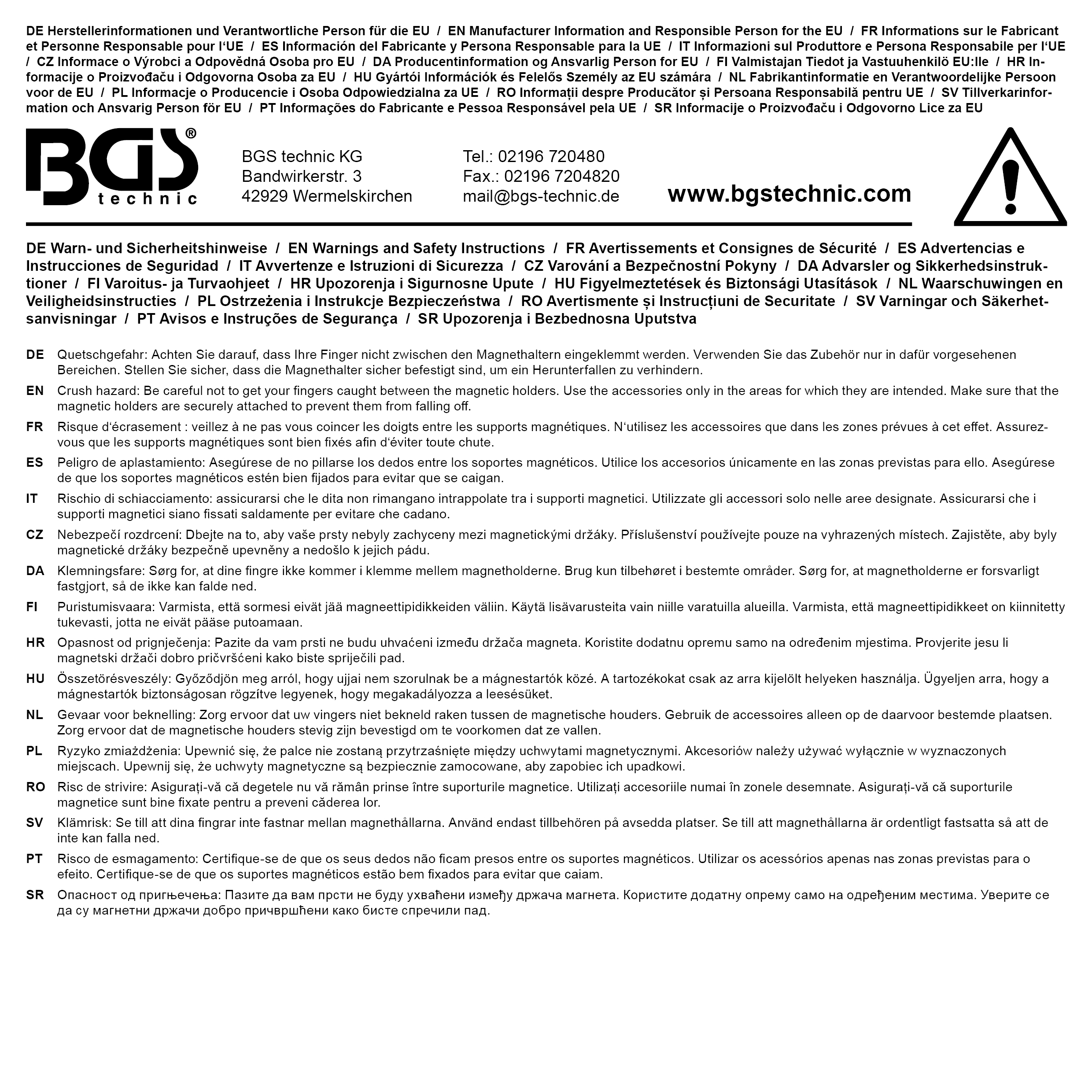 BGS Magnetischer Halter | für Farbsprüh- und Lackierpistolen