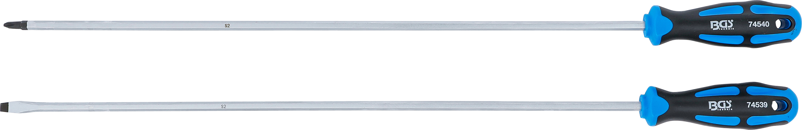 BGS Schraubendreher-Satz | extra lang | Schlitz, Kreuzschlitz PH | 2-tlg.