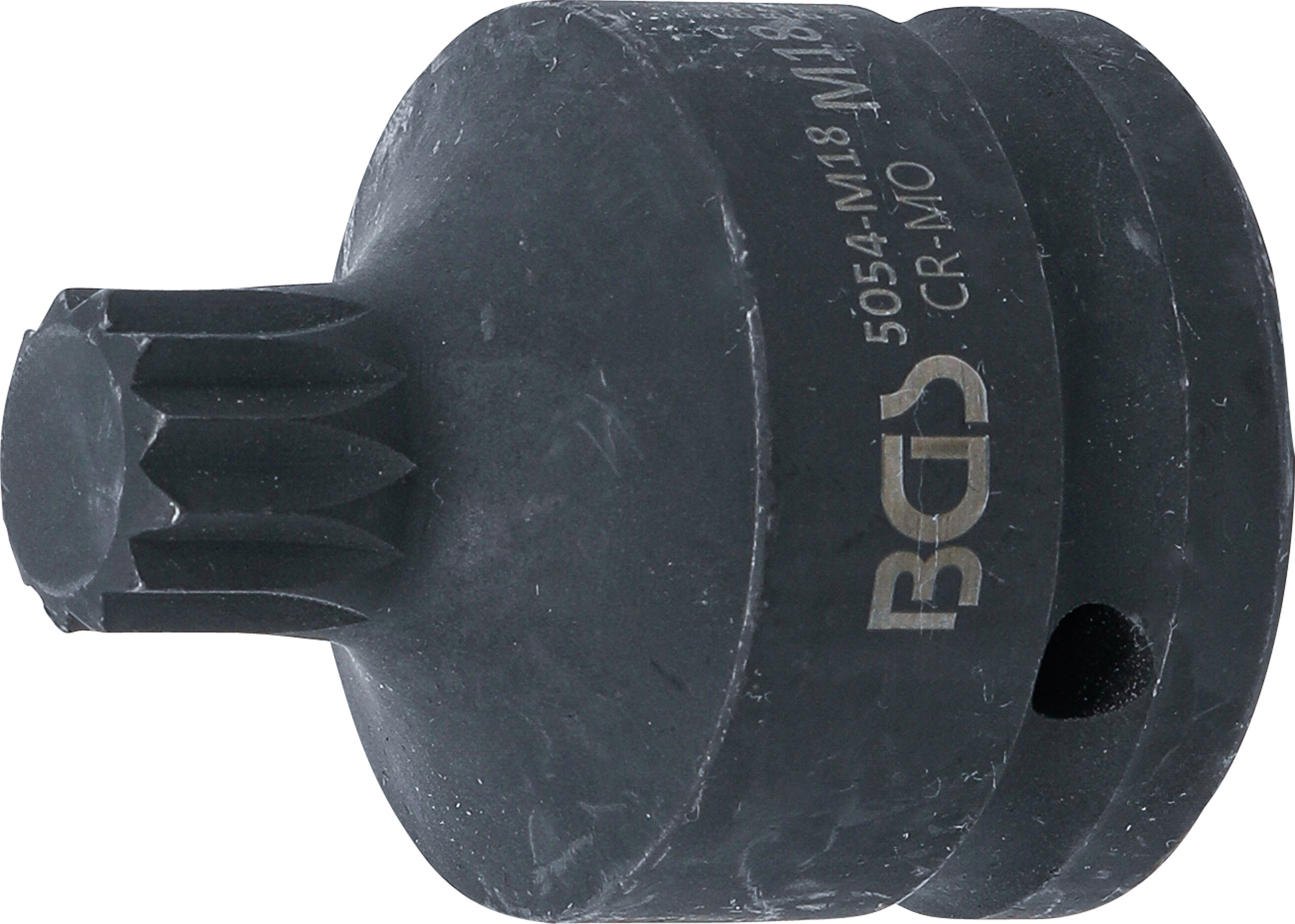 BGS Kraft-Bit-Einsatz | Länge 55 mm | Antrieb Innenvierkant 20 mm (3/4") | Innenvielzahn (für XZN) M18